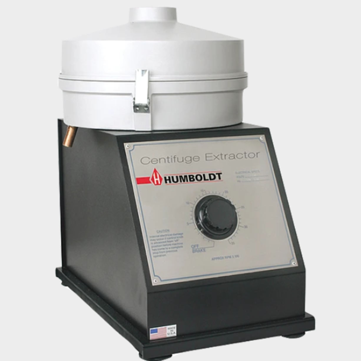  Asphalt Centrifuge Extractor (Explosion Proof) Supports the following standards: AASHTO T164  The asphalt centrifuge extractor is designed for determining the percentage of bitumen in asphaltic mixtures. Available in 1500g and 3000g capacities, these extractors conform to the explosion-proof standards for the safety of operating personnel.  All models feature a removable, aluminum bowl assembly, which quickly lifts out of the sealed housing for efficient specimen handling. A simple, control knob adjusts bowl speed up to 3600 rpm, and, an electric brake stops the centrifuge in seconds when extraction is complete. The heavy, cast-aluminum bowl cover latches securely in place and features an integral solvent dispensing cup for easy pouring of the solvent into the bowl. Power is supplied by a reliable 1/8hp DC motor.  Extractors are supplied complete with 25 filter discs. Replacement filter discs (100-packs).  Dimensions: 1500g units: 12