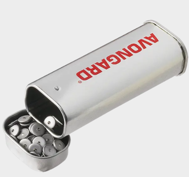 Stainless steel caliper marks can be affixed with adhesive to either side of a crack to be monitored and then used to measure crack movements with a caliper. Pkg. of 100.
