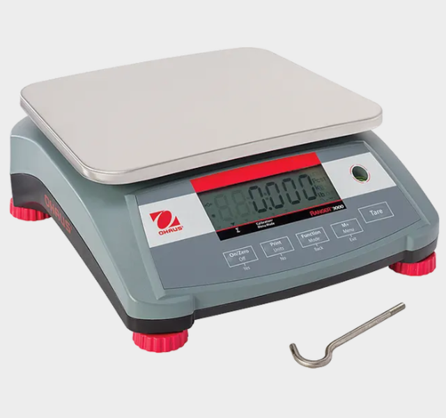 Ohaus Ranger 3000 Compact Bench Scales,700 to 1,700g Capacity