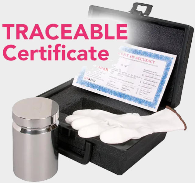 ASTM Class 1 Electronic Balance Calibration Weight w/ Traceable Cert.