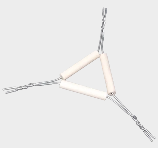 Triangles, Iron Wire (16ga) galv. with plain clay pipe stems