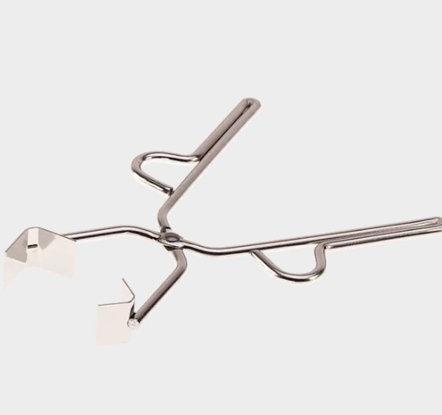 Flask Tongs w/V-Jaws