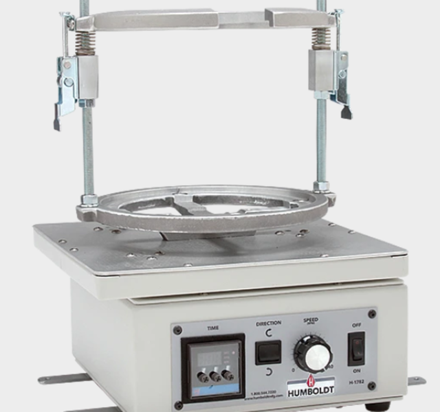 Orbital De-Airing Device Supports the following standards: ASTM D2041  The Humboldt orbital de-airing device is designed for use in maximum specific gravity and density determinations of bituminous paving mixtures. It can also be used as an agitator 