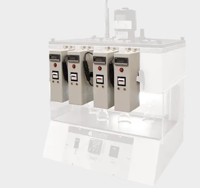 Automatic Timers for Saybolt Viscosity Bath Supports the following standards: ASTM D88, ASTM D244, ASTM E102, AASHTO T72  At the push of a button, the automatic timer starts the sample flow, senses the 60mL end point and digitally records and display